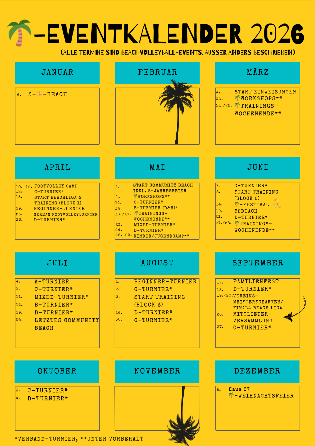 Beachverein-Events 2026